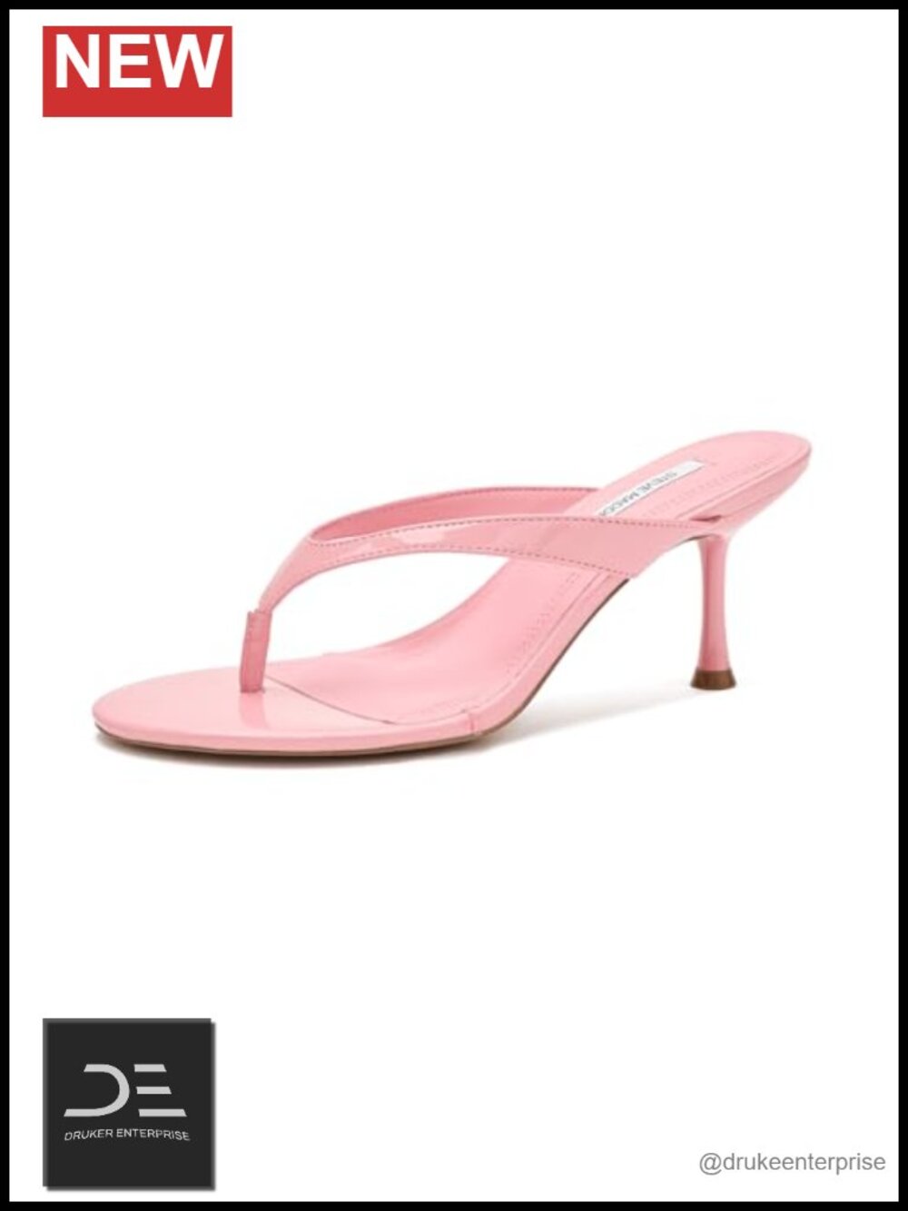 Open Toe Stiletto Heel Sandals PVC Thong Slip On Women's